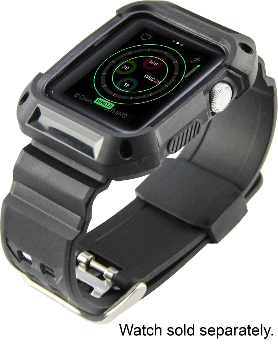 WERB04201 Rugged Strap Band Bumper Apple Watch 42mm Black