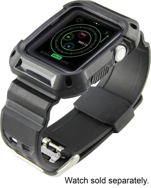 WERB04201 Rugged Strap Band Bumper Apple Watch 42mm Black