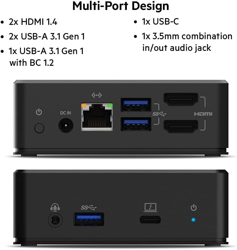 USB-C HDMI Belkin Docking Station Dual Display Power Delivery