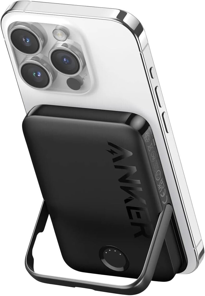 Anker Charger MagGo 5KmAh Magnetic Wireless Power Bank iPhone w/Kickstand 2 PACK