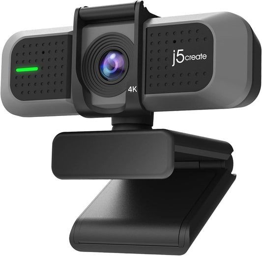 JVU430 BLACK j5create 4K Wide Angle Webcam w Mic Privacy Cover