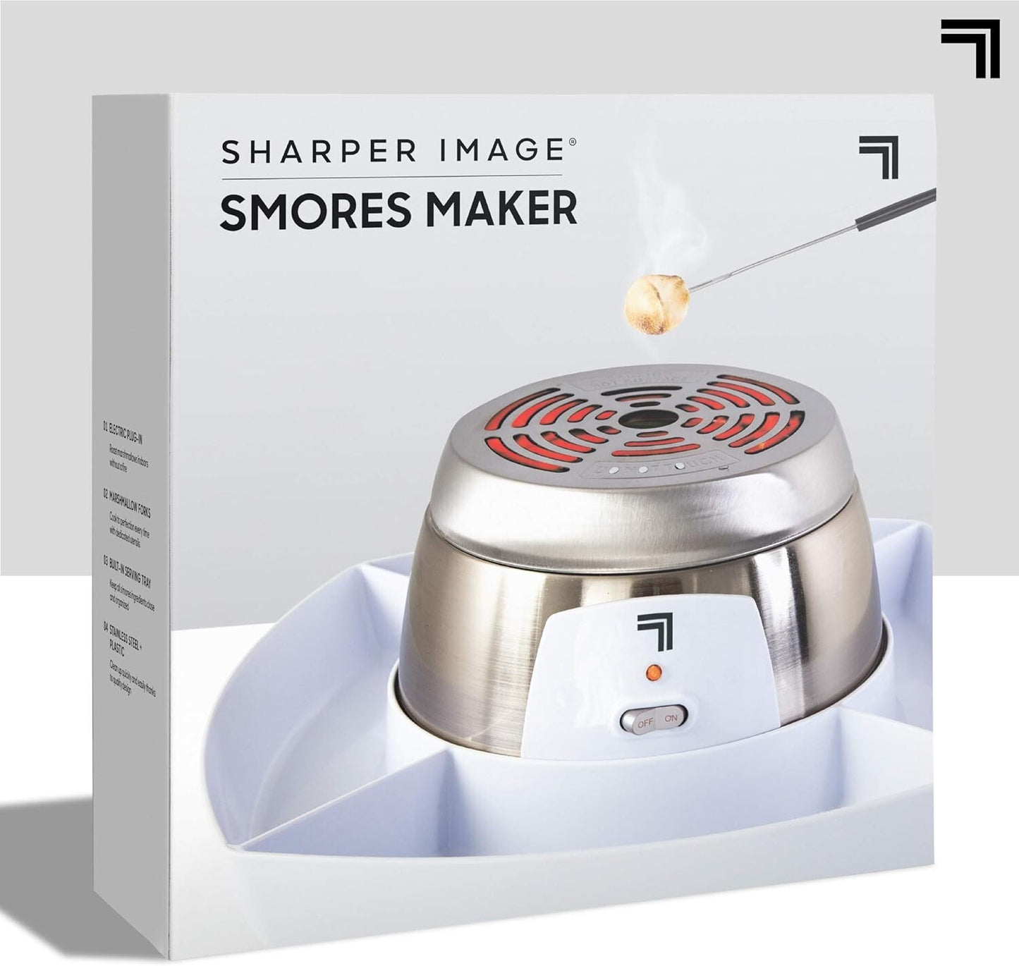 SHARPER IMAGE Electric Tabletop Smores Maker Indoors 6 Piece Set