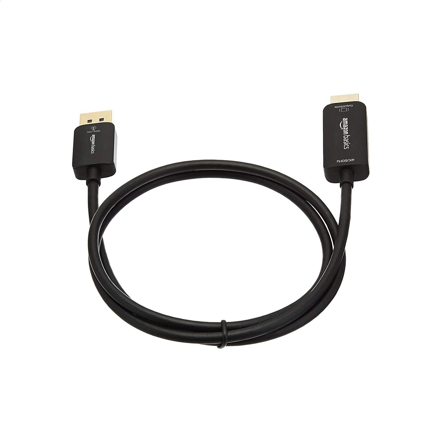 Amazon Basics 3ft DP to HDMI Cable – 1080p/4K@60Hz, Uni-Directional, Black