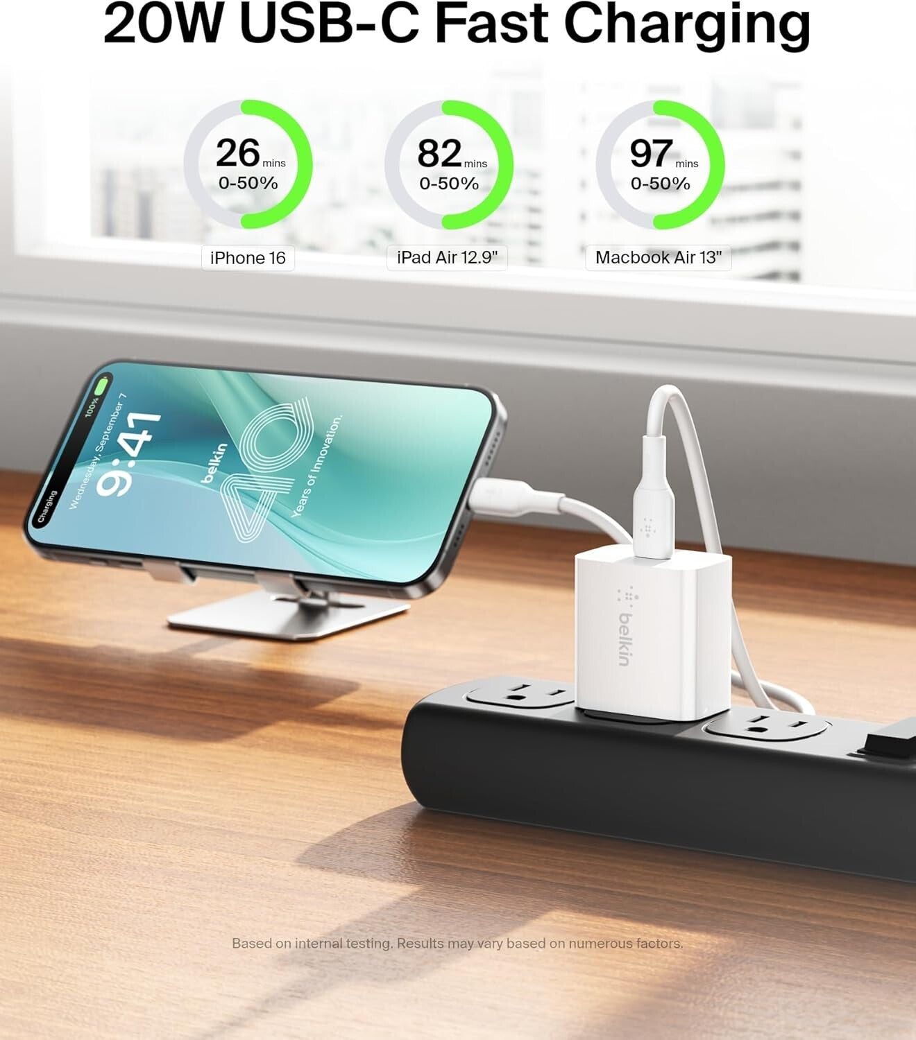 20W USB-C Belkin Wall Charger Charger Block Fast Charging Block iPhone