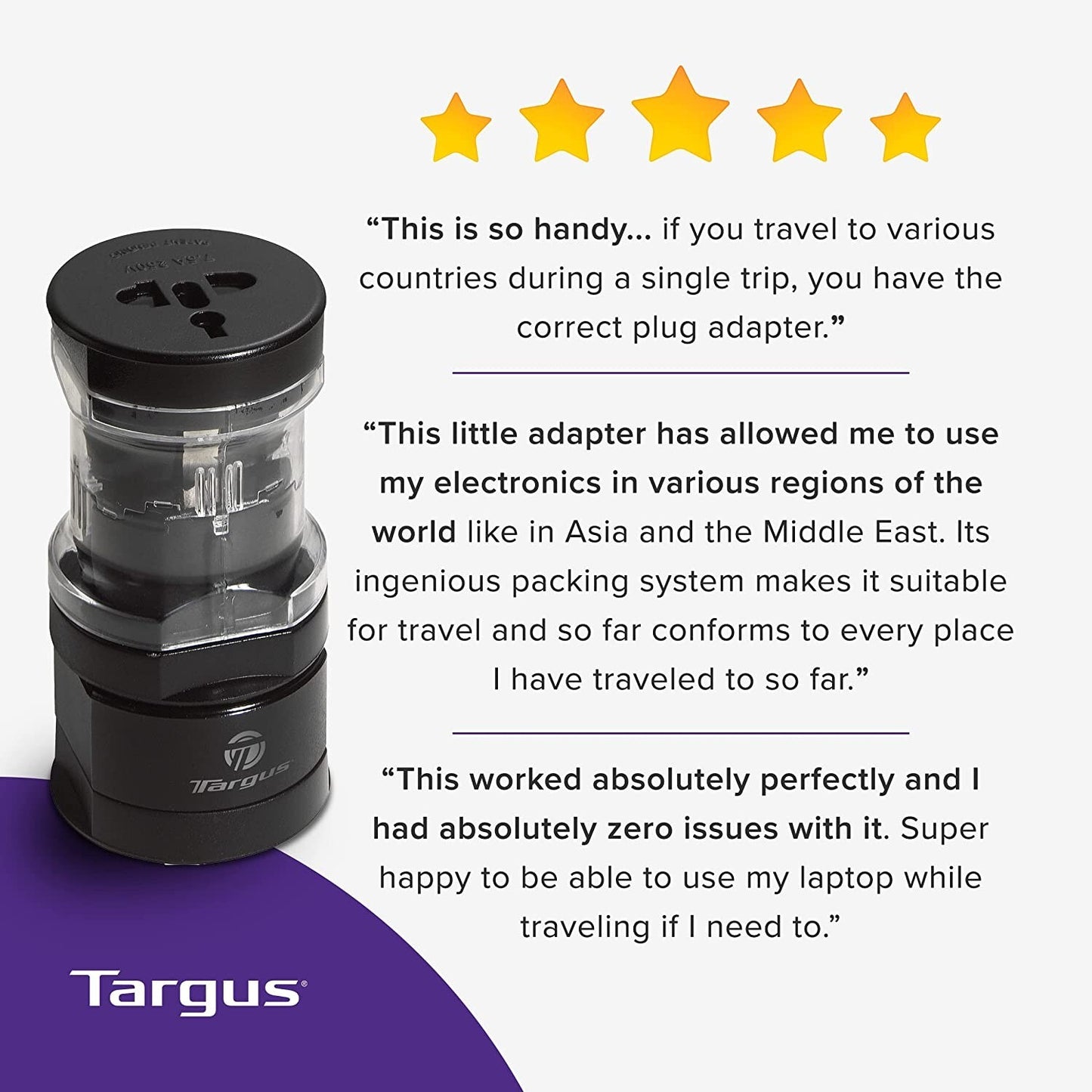 APK01US Targus World Power Travel Adapters Black