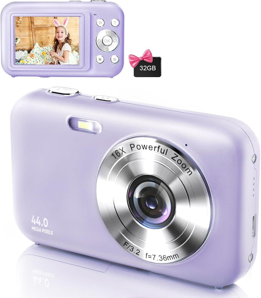 FHD 1080P Digital Camera Kids Camera SD Card Point Shoot Ca