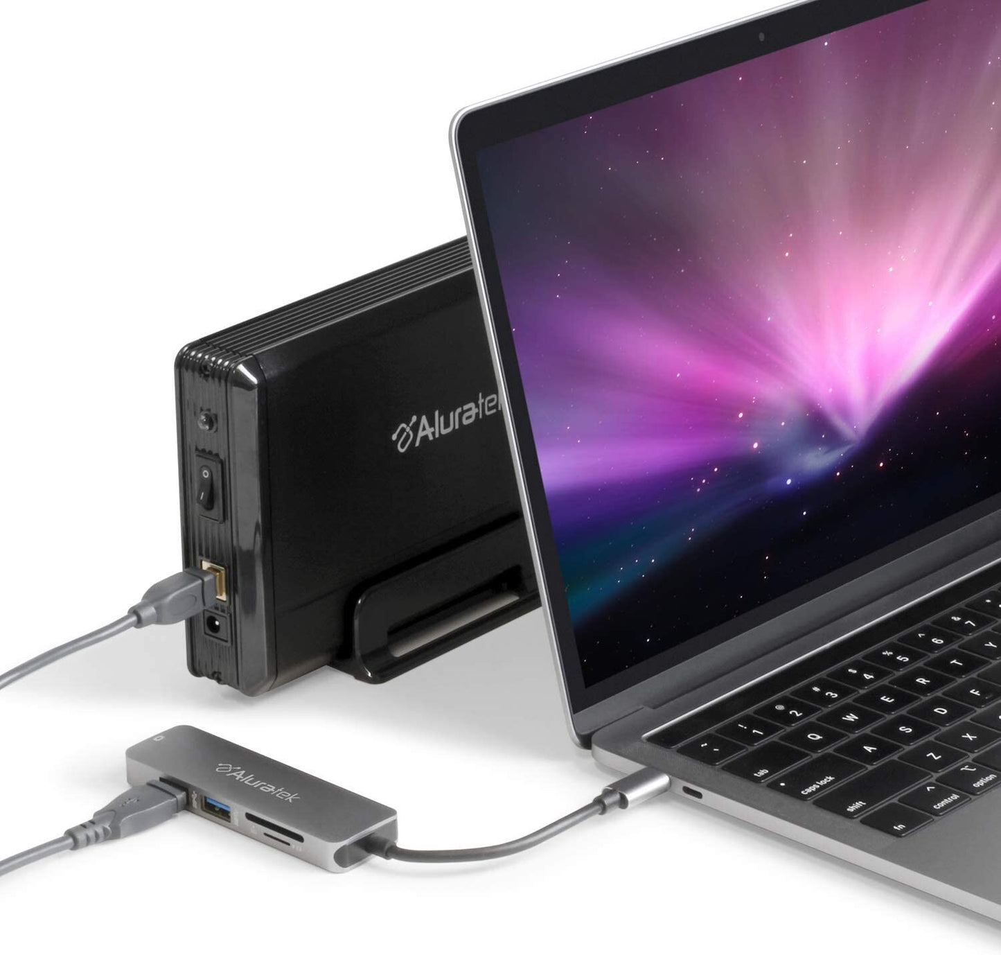 USB HDMI Aluratek Type-C Multimedia Hub Card Reader