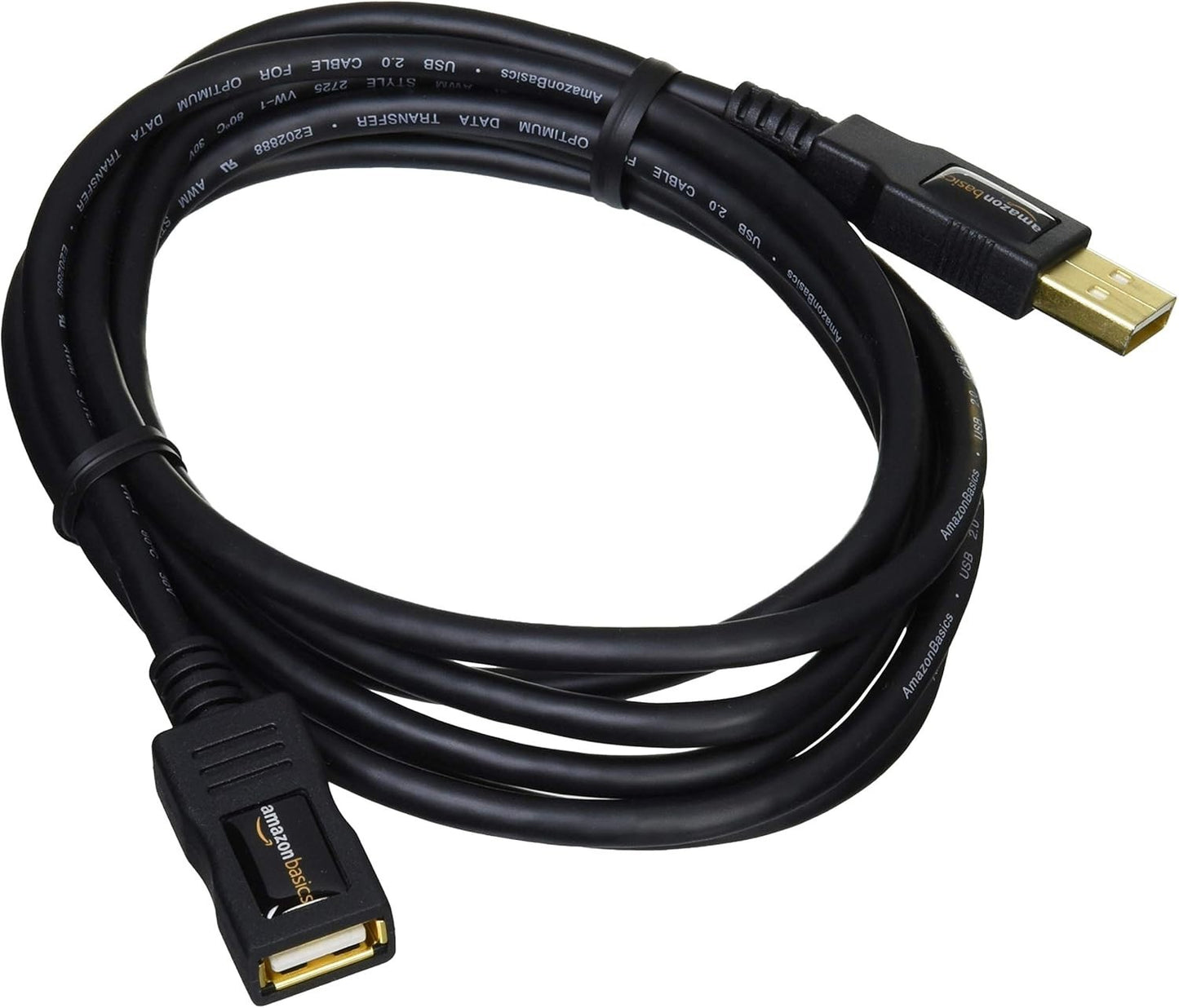 Amazon Basics USB-A 2.0 Extension Cable Male to Female, 480Mbps Transfer  6.5'
