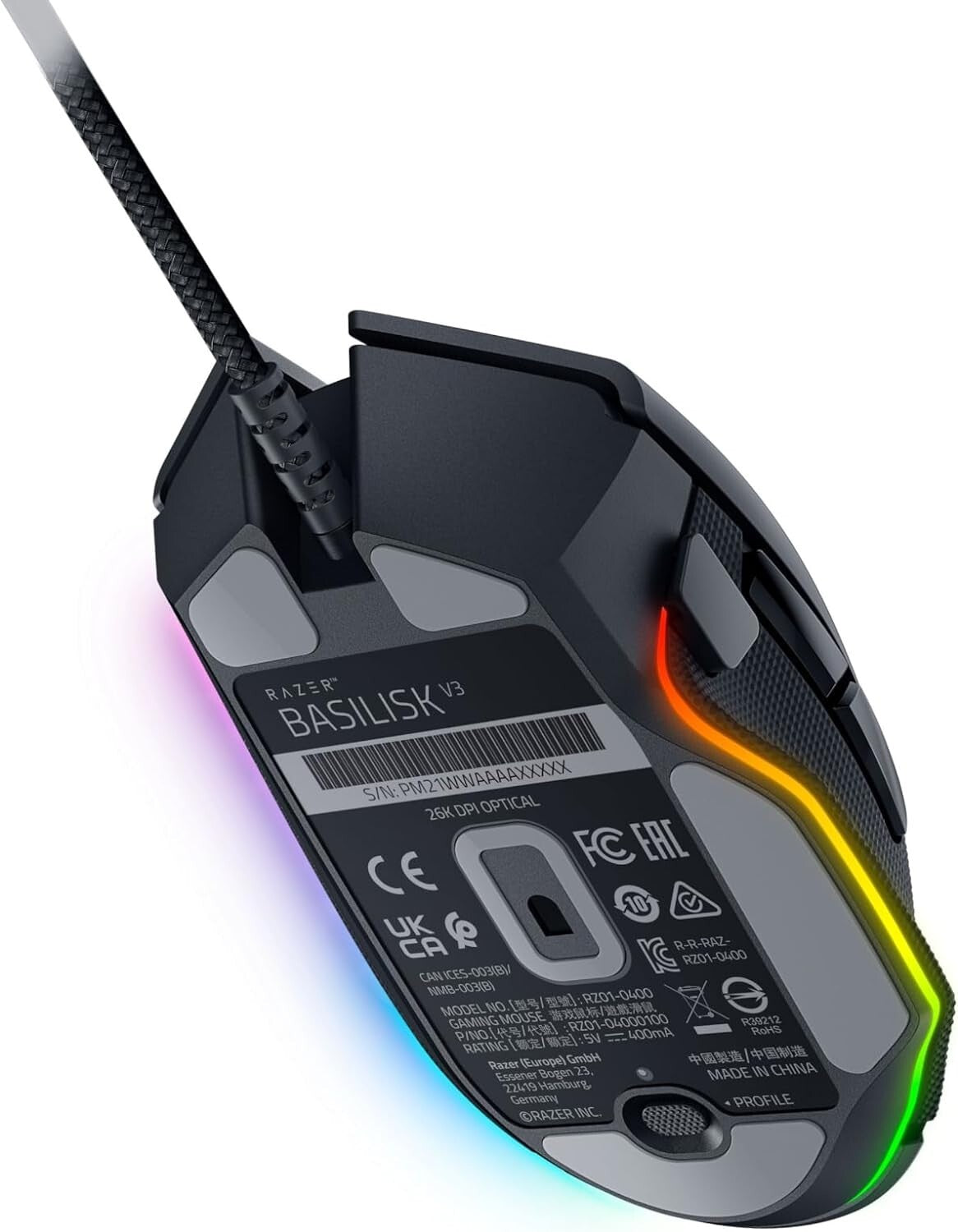 Razer Basilisk V3 Ergonomic Wired Gaming Mouse