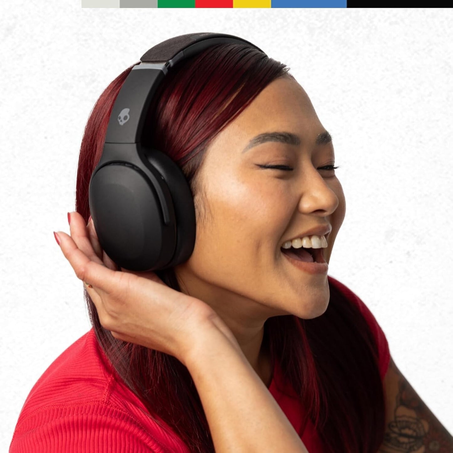 BLACK Skullcandy Crusher Evo Over-Ear Wireless Headphones40 Hr Battery