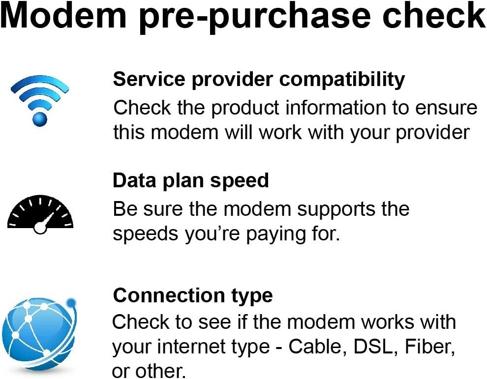 NETGEAR CM700 Cable Modem All Providers Xfinity Spectrum Cox Mbps