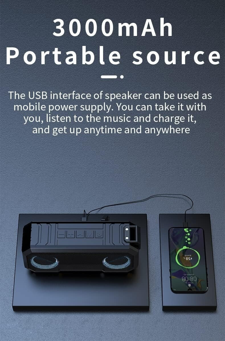 E-SHIDAI Portable Speaker Bluetooth Dual Speaker Music Player That can Play in
