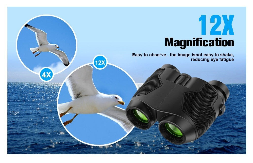 Jeacitory 12x25 Binoculars Clear Low Night Version Adults Kids