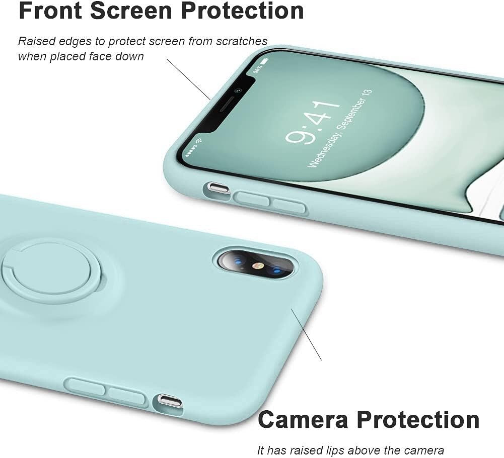 Vooii iPhone Xs Max w Kickstand Baby Grade Liquid Silicone 10ft Drop