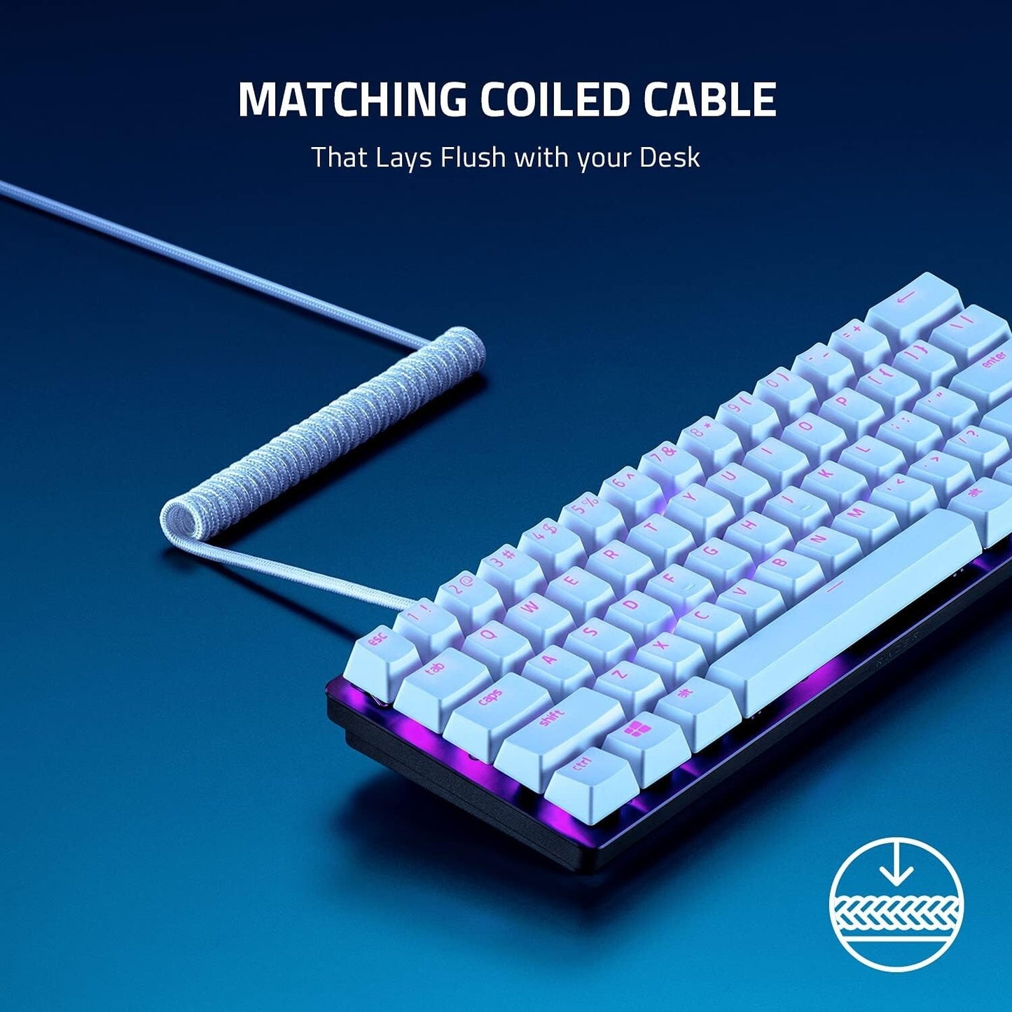 PBT PBT Razer Keycap Coiled Cable Upgrade Set Durable Dbleshot Stabilazers