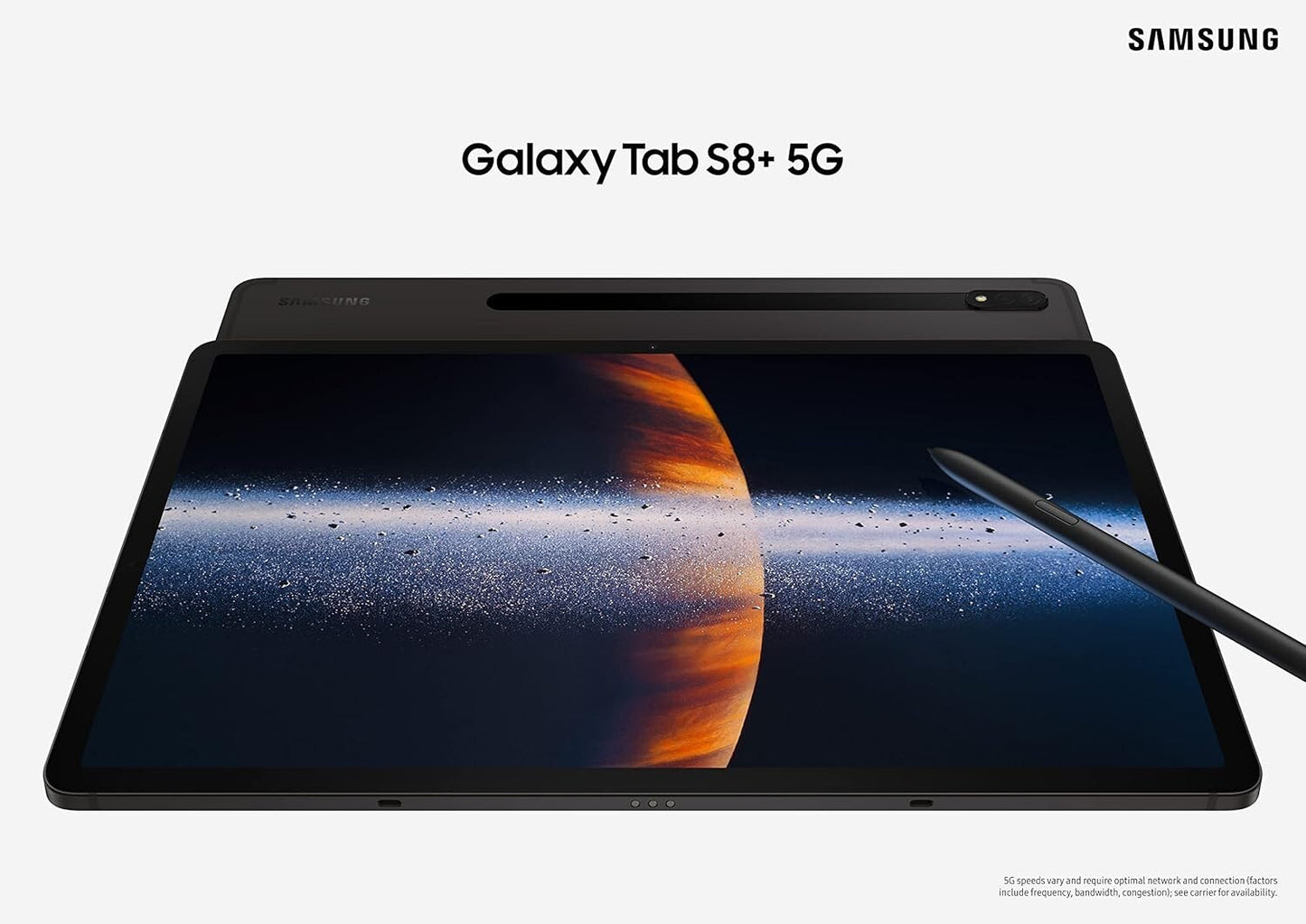Samsung 128GB SM-X808UZAAUSC Galaxy Tab S8 5G 124 Screen Graphite