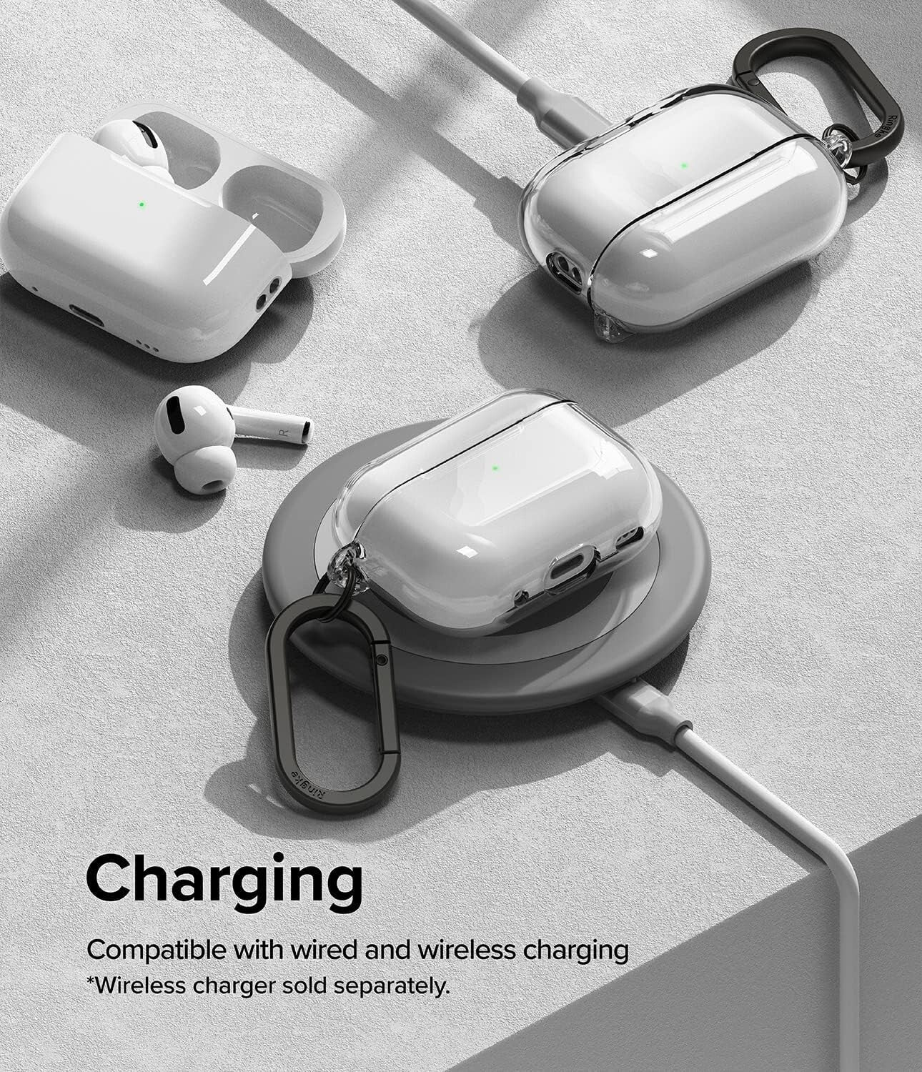 Ringke Hinge AntiYellowing Material Compatible AirPods Pro 2 Sturd