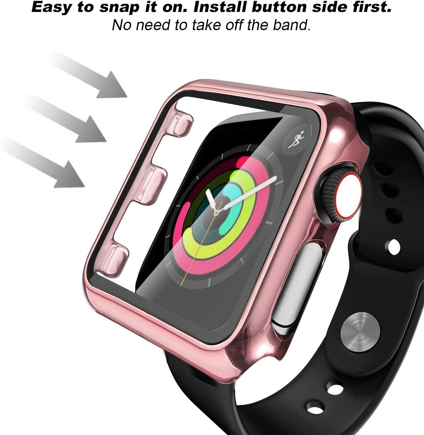 Secbolt 40mm Case w/ Screen Protector for Apple Watch Series 4/5 Gold