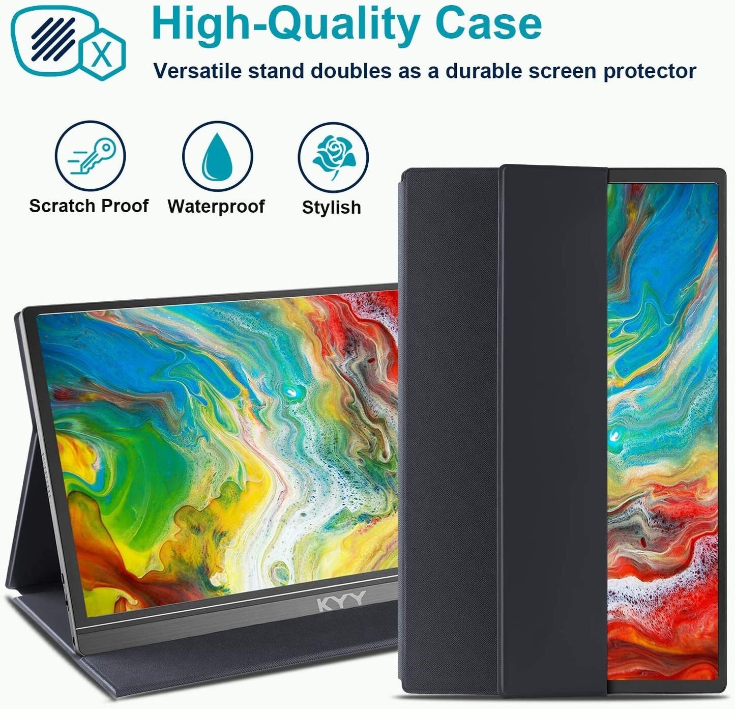 KYY 1080P Portable Monitor 156inch Laptop Monitor Computer Dis