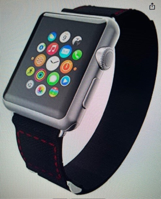 Incipio Smartwatch Replacement Band Apple Watch 42mm BlackRed Stitching