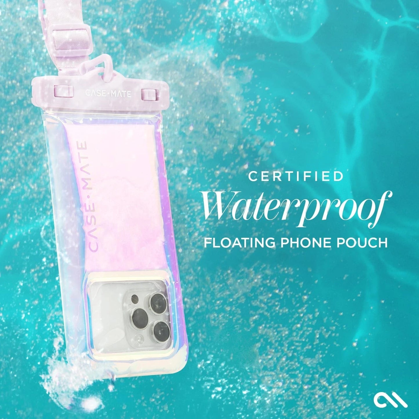 Case-Mate Soap Bubble IP68 Waterproof Phone Pouch w/ Lanyard Iridescent
