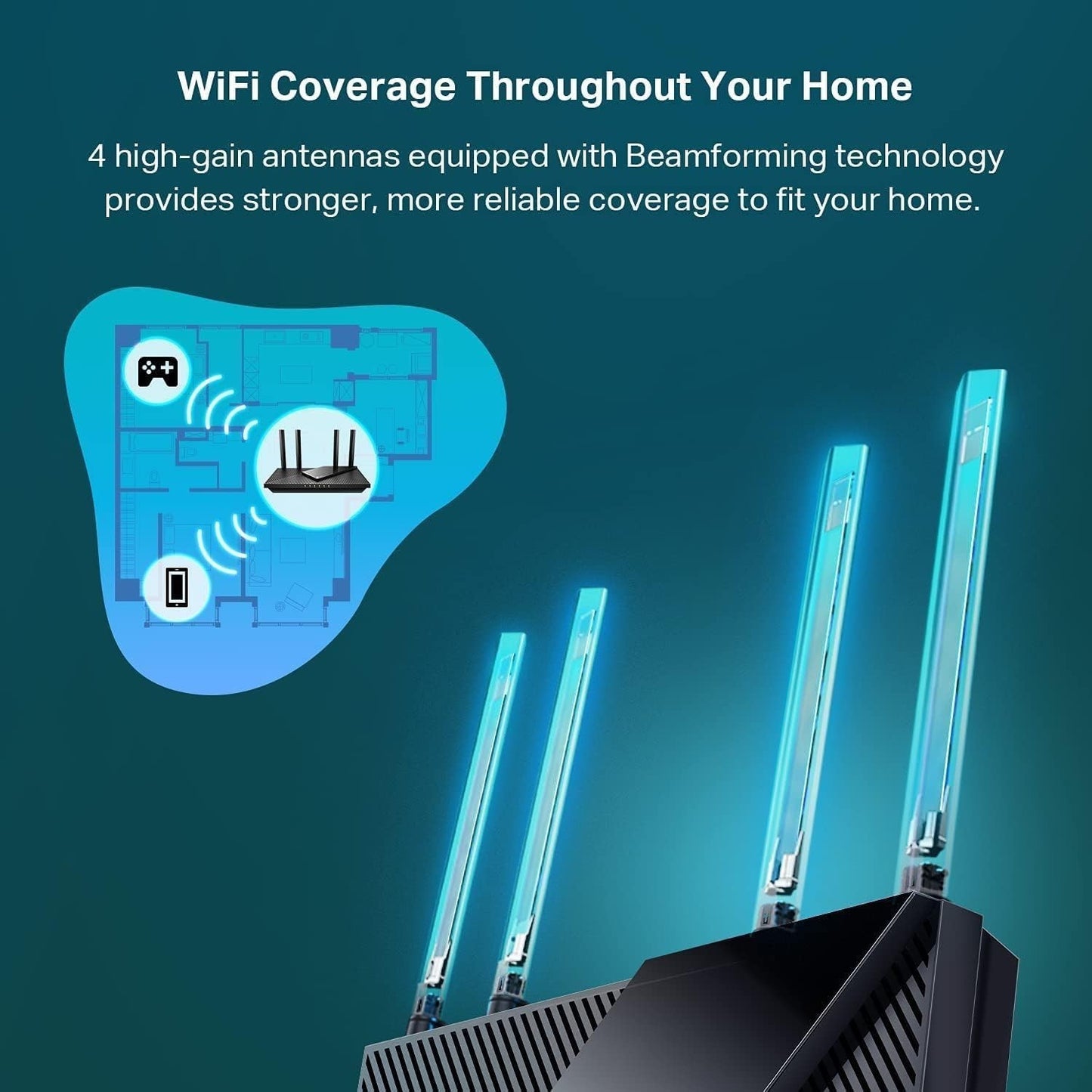 TP-Link Archer AX55 – AX3000 Dual-Band Wi-Fi 6 Router, VPN, EasyMesh, Secure