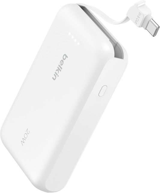 10K 20W Belkin Power Bank Portable Power Bank Integrated Cable PD