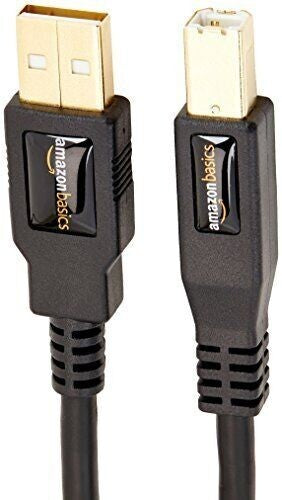 USB Amazon Basics 20 Printer Cable AMale to BMale Cord 6ft