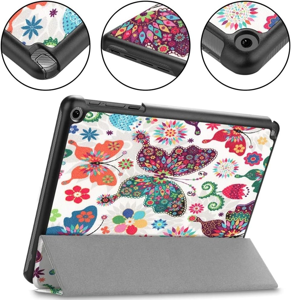 Acer Chromebook Tab 10 9.7" Case D651N - Slim Leather Folio Cover Butterfly