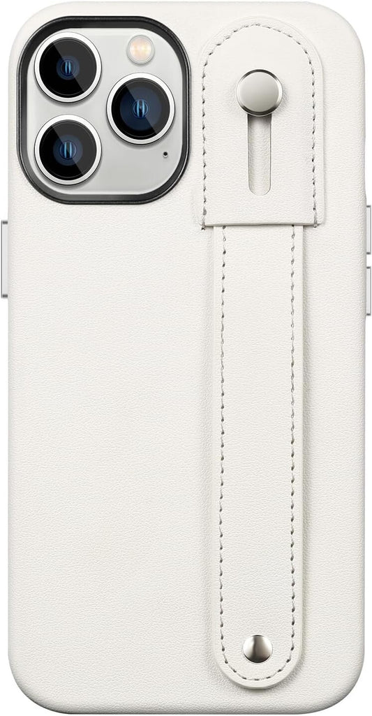 WHITE SaharaCase FingerGrip MagSafe Phone iPhone 15 Pro Max Shockproof