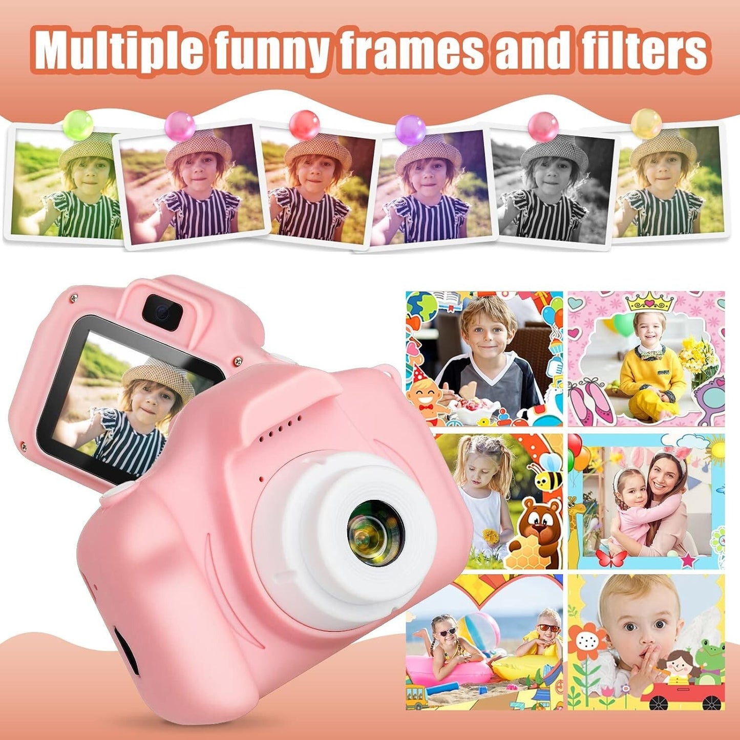 3-12 1080P Camera Kids Boys Girls Years Old HD Digital Camera SD Card