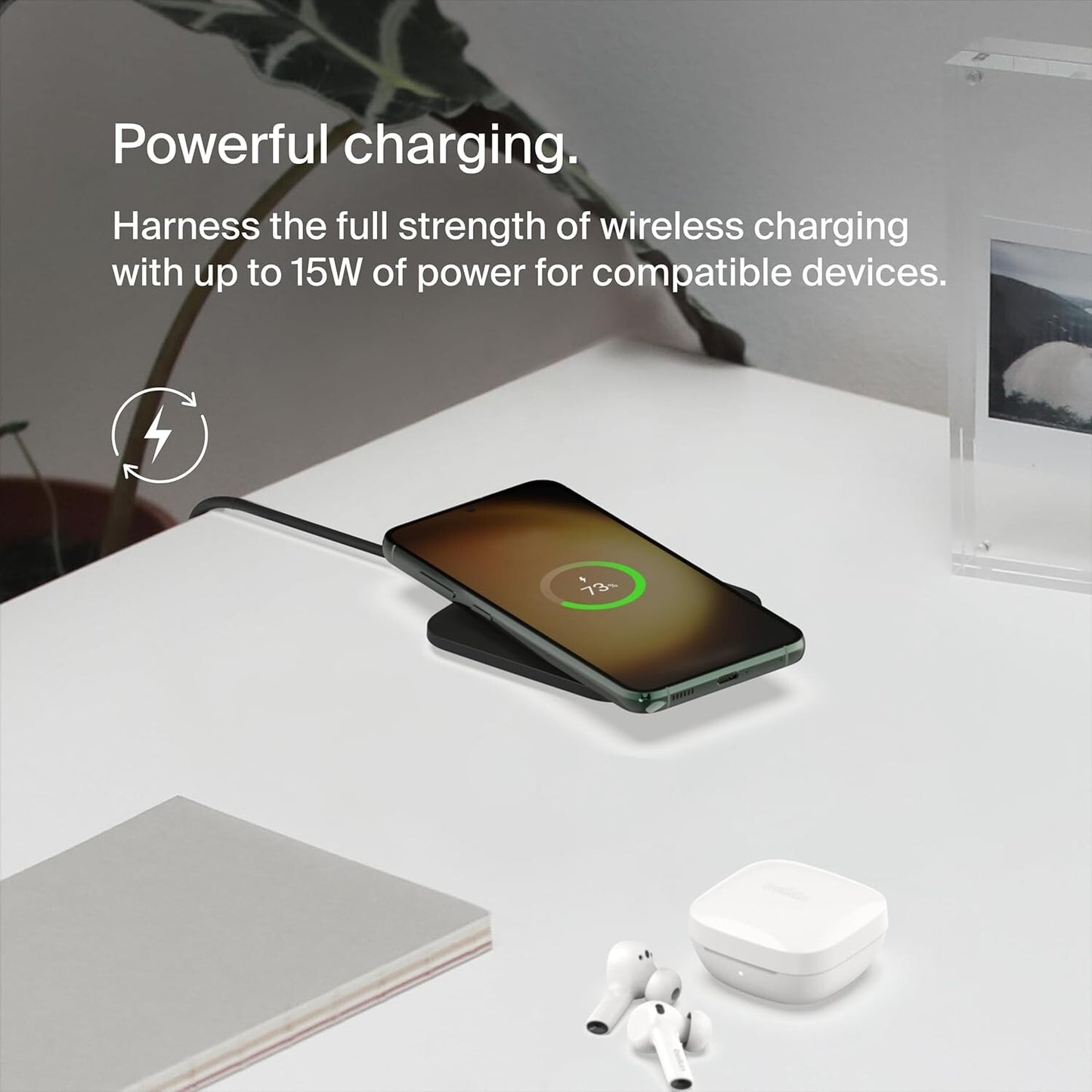 15W WIA007TTBK Belkin BoostCharge Pro Wireless Charging Pad Black