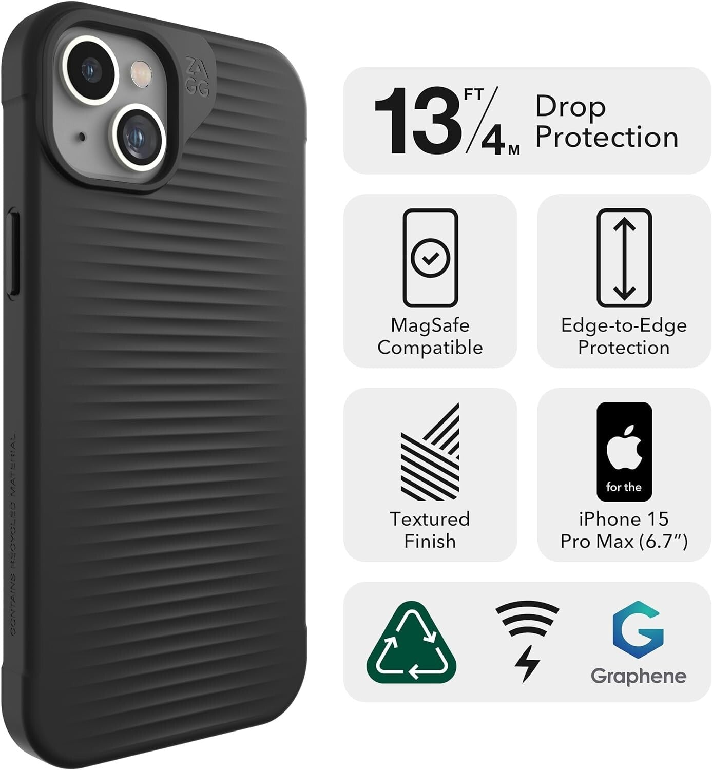 ZAGG PLUM Luxe Snap MagSafe Apple iPhone 15 Pro Max