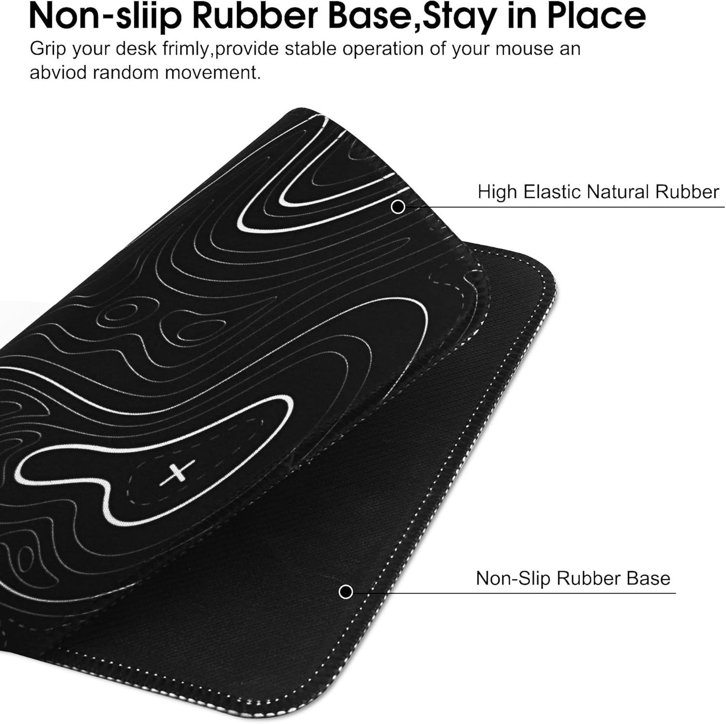 2x HoYiXi Mouse Mats 270x210mm, Smooth Cloth, Anti-Slip Rubber Base, Waterproof