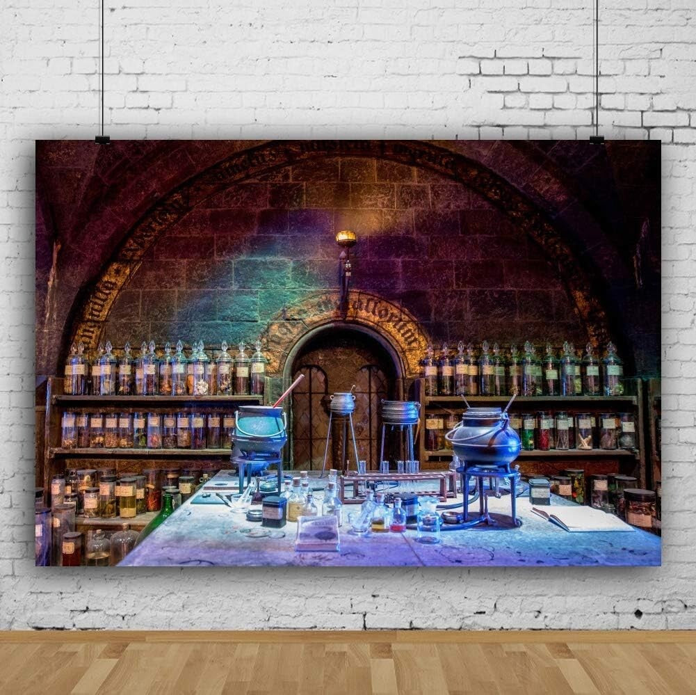 10x8ft Chemistry Laboratory BackgroundBackdrop Scary Halloween Party Decoration