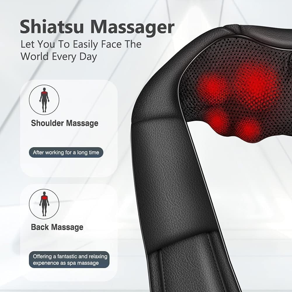 iKristin Neck Massager Heat Shiatsu Massager Neck Back Shoulder Foot