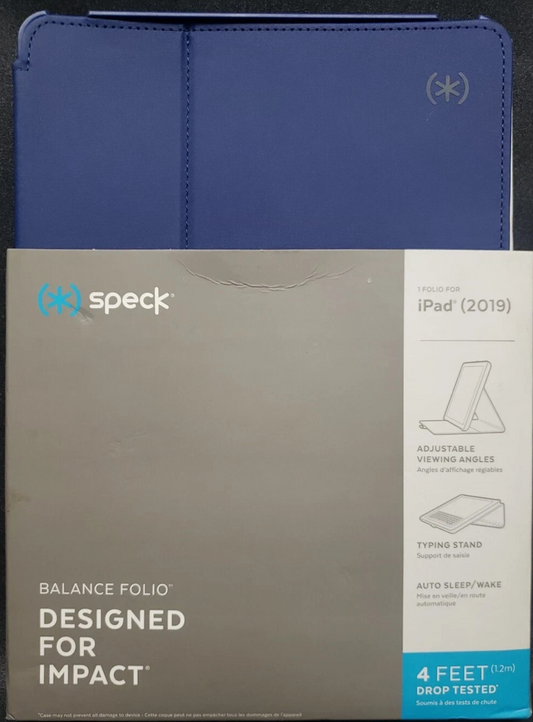 Speck Balance Folio Case for Apple iPad 10.2" 7th 8th Gen Blue 138654-9322