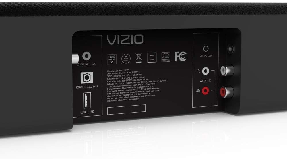 38" VIZIO SoundBar w/ Wireless Subwoofer 2.1 Bluetooth SoundBar SB3821-C6