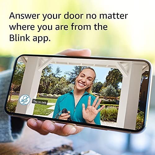Blink 1st Gen Video Doorbell – Wired/Wire-Free, Alexa, HD Video, Black