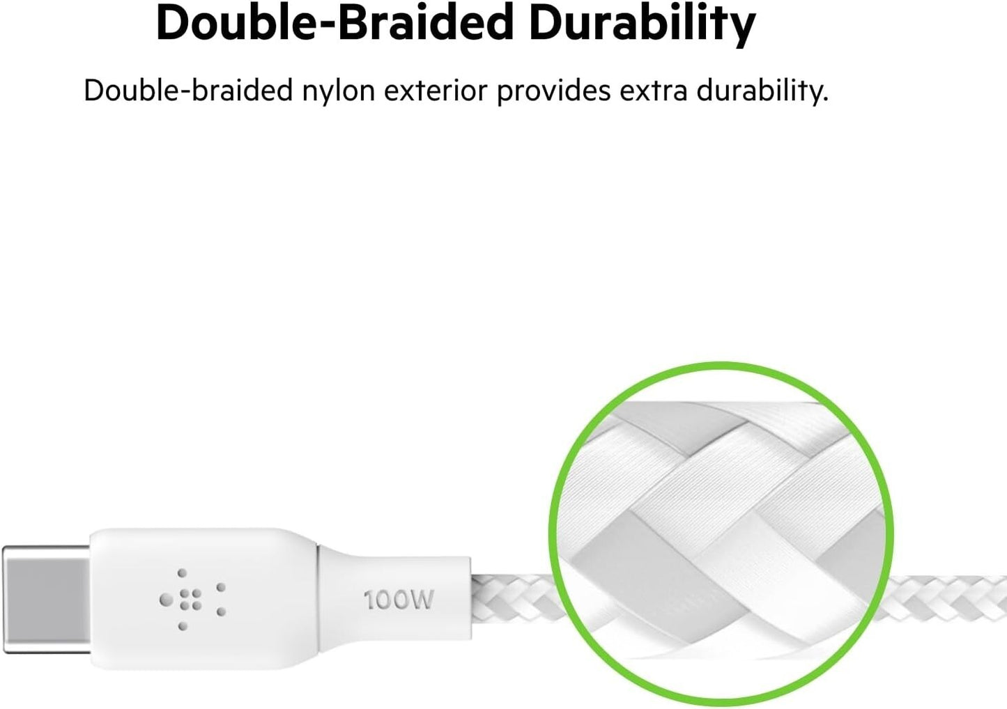 USB-C USB-C Belkin BoostCharge Braided to 2M66ft Fast Charging Cable