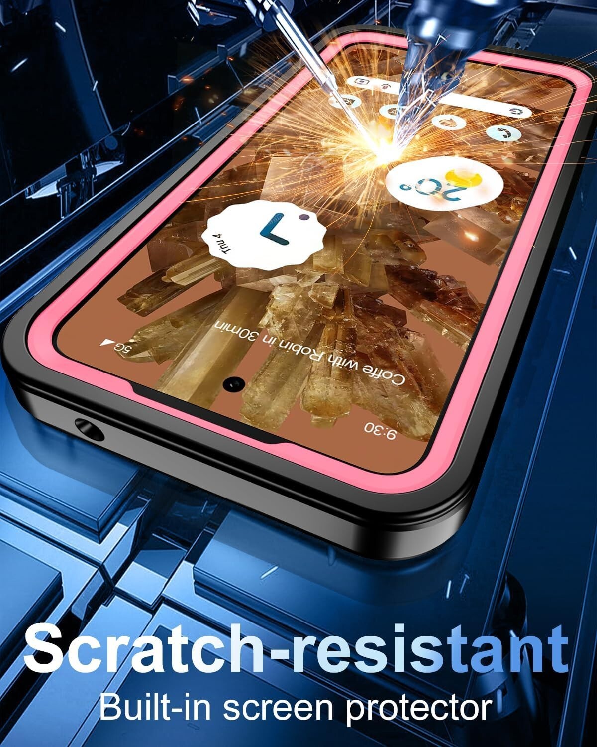 Oterkin Google Pixel 8 Pro Waterproof w Builtin ScreenCamera Protector