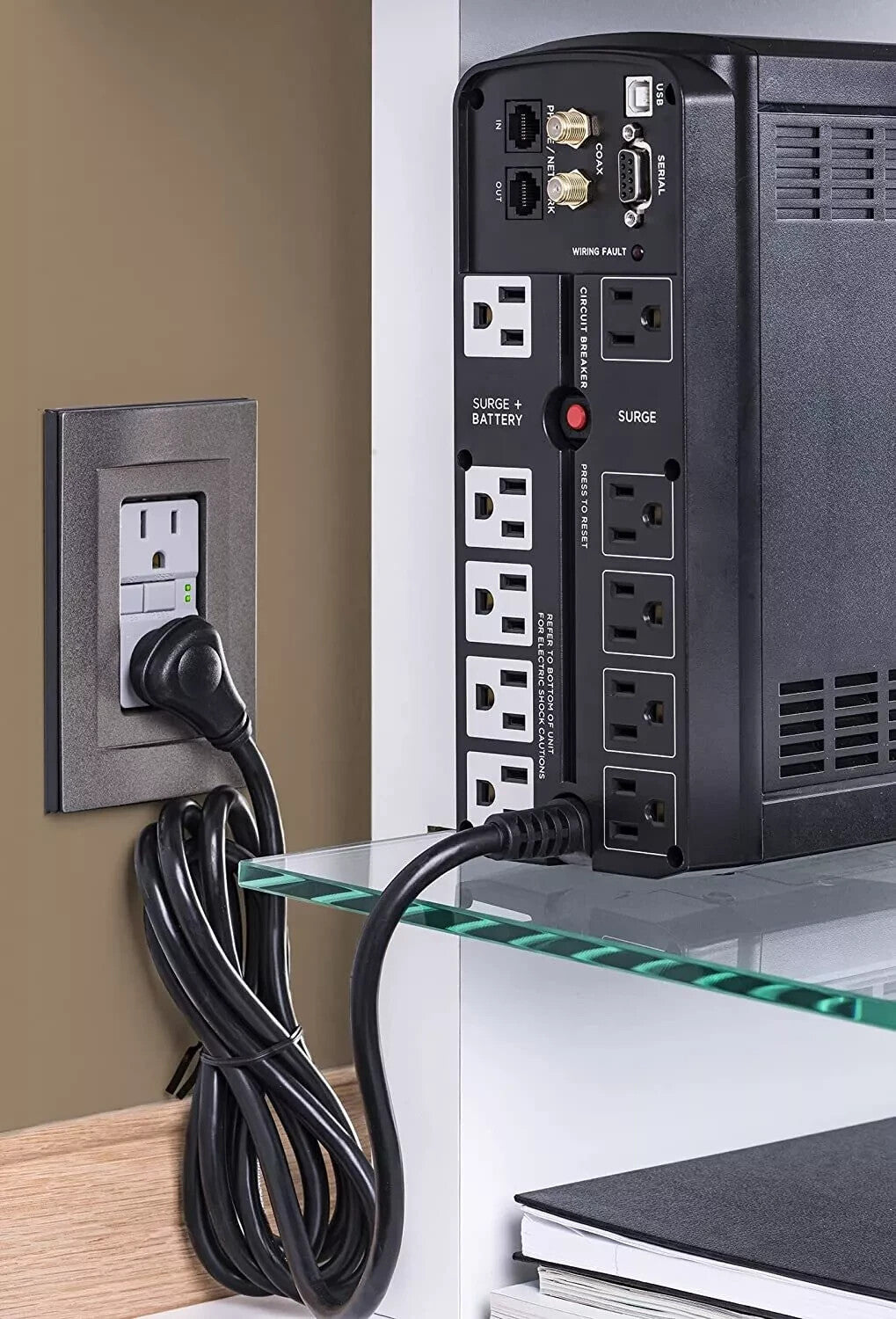 CyberPower 1350W UPS Battery Backup CST135XLU, 120V, LED Display – Black