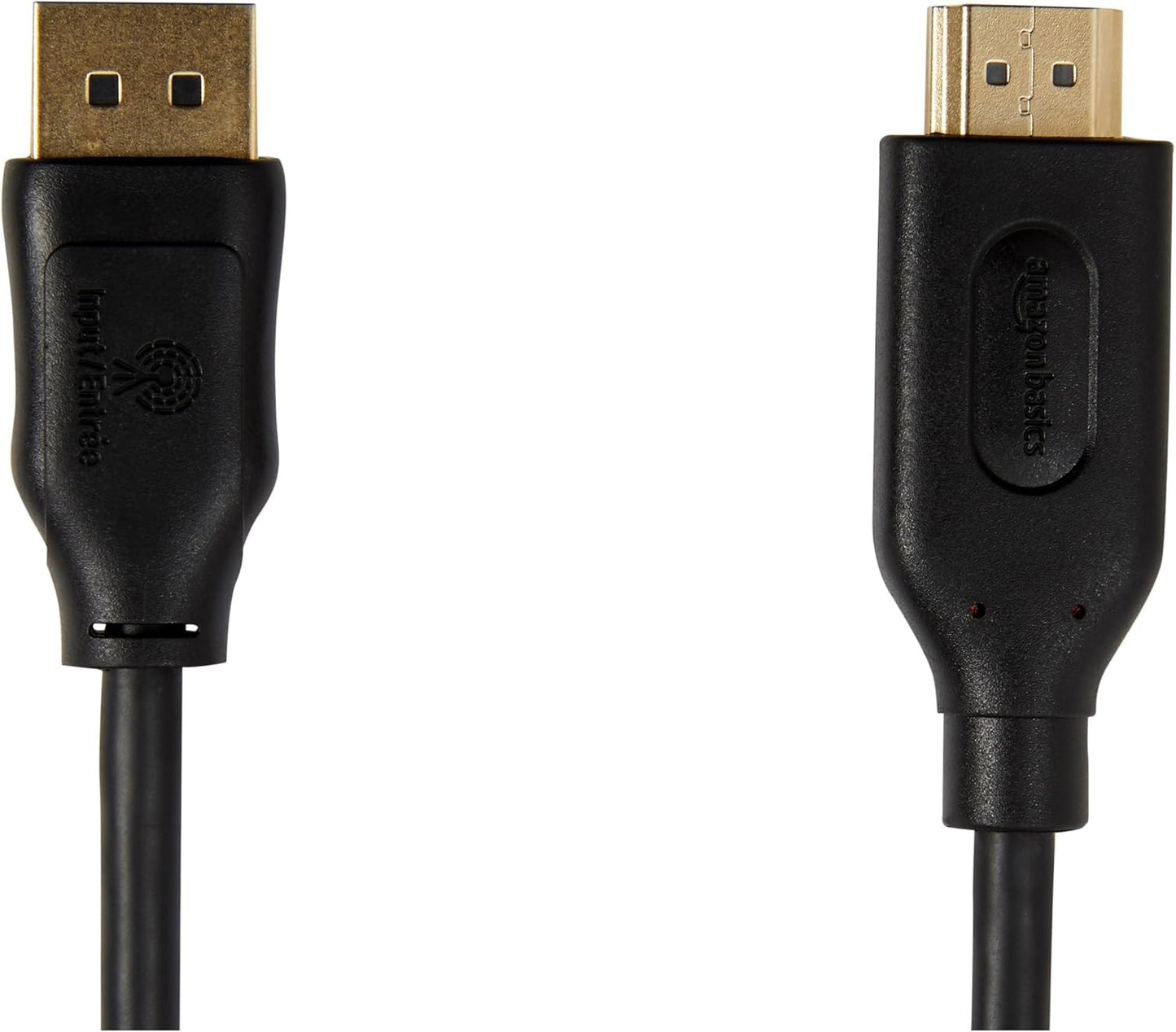 Amazon Basics DisplayPort to HDMI Cable 15ft – 4K@30Hz, Gold-Plated, Black