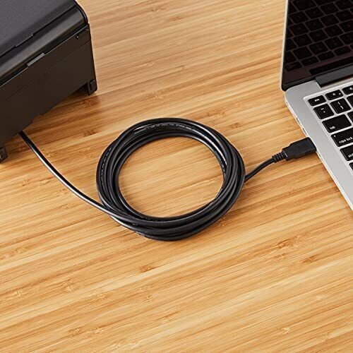 USB Amazon Basics 20 Printer Cable AMale to BMale Cord 6ft