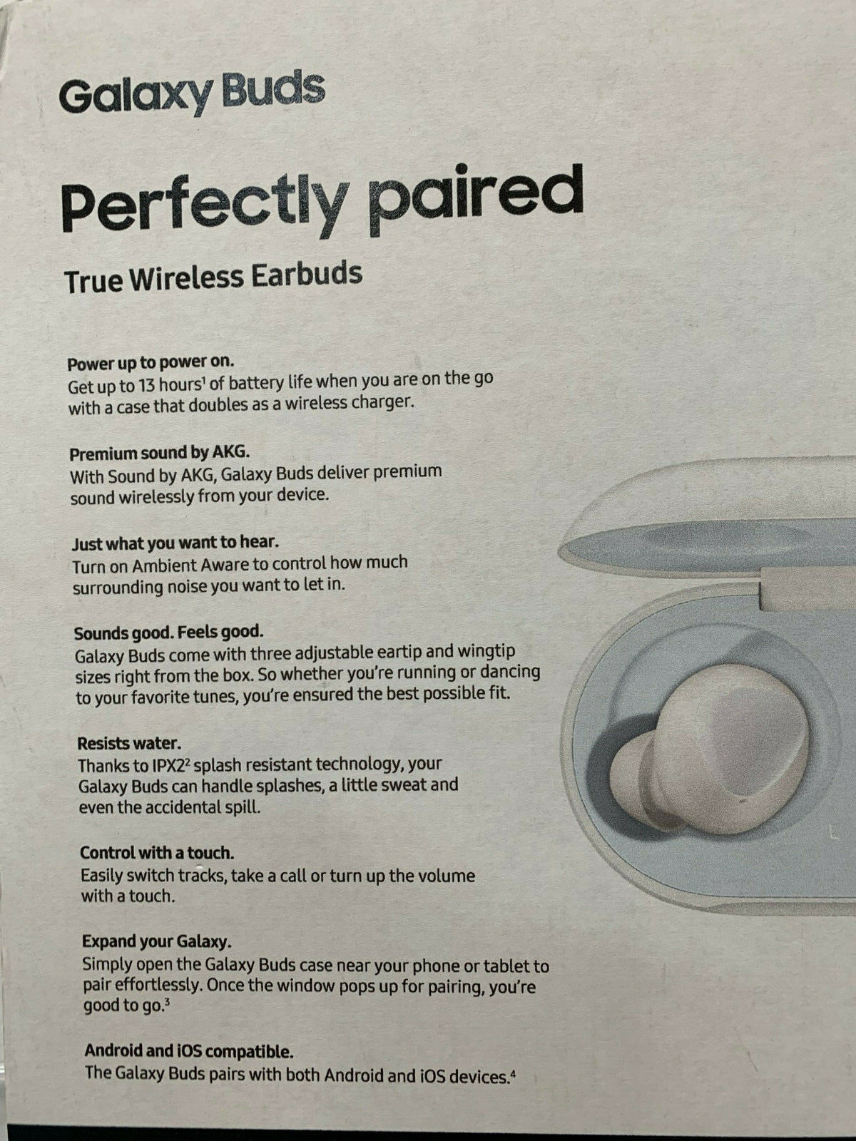 Samsung AKG Galaxy Buds True Wireless Earbuds White Latest Version