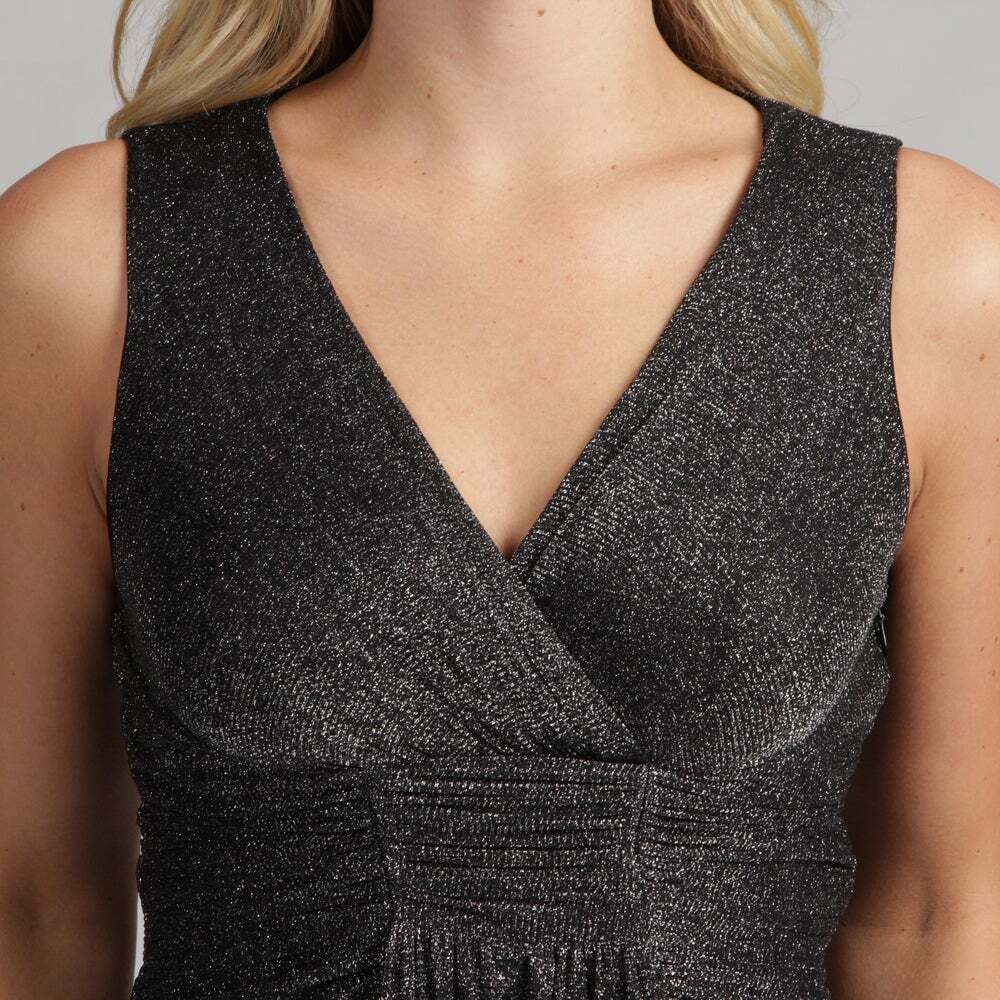 London Times Womens Twinkle Mesh Dress Size 4
