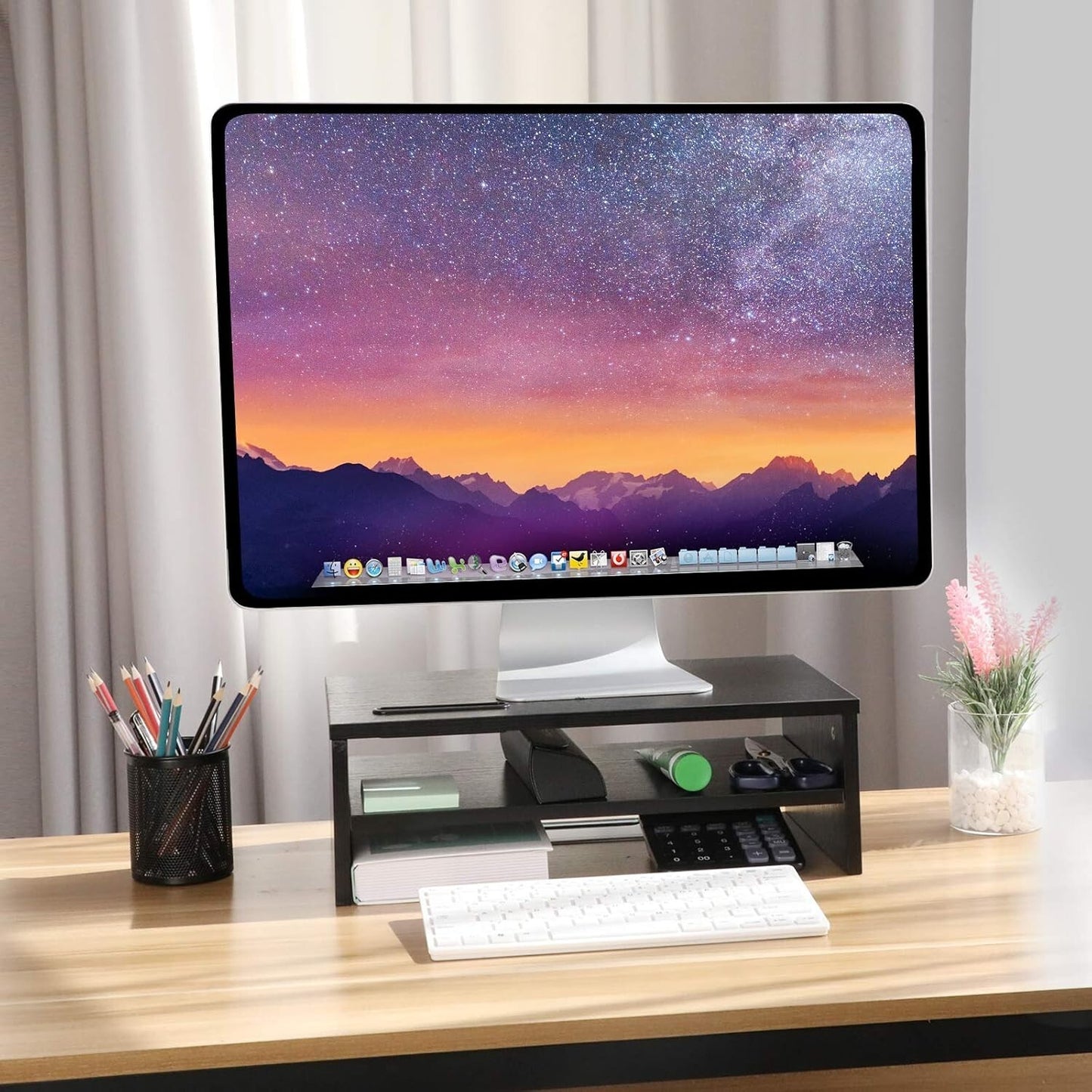ERGO TAB Monitor Stand Riser 165 Inch 2 Tier Desk Organizer