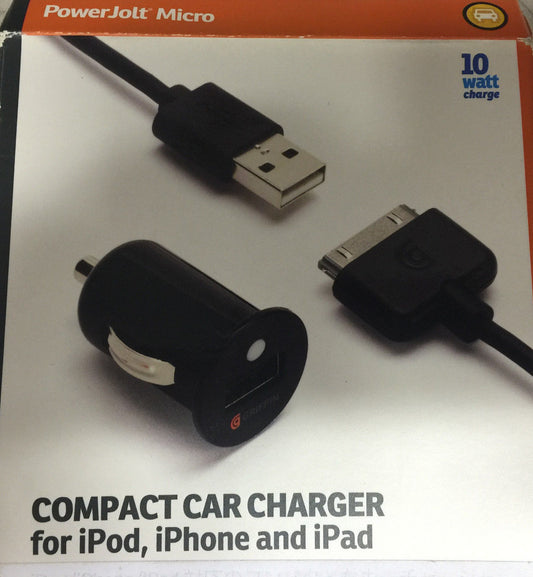 Griffin USB 10W Compact Car Charger PowerJolt iPhone iPad