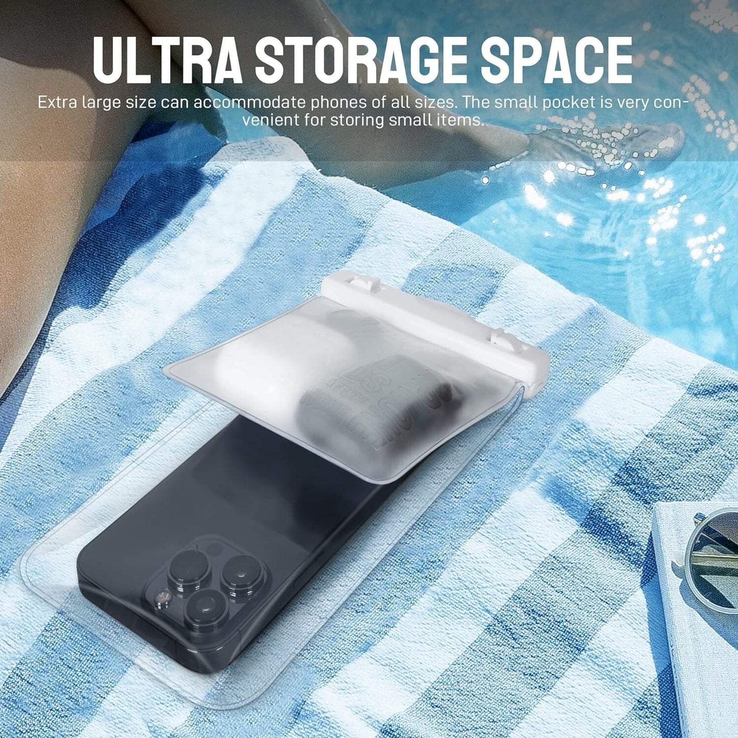 Seawisp Universal Waterproof Phone Pouch Double Space Clear