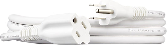 125V Amazon Basics Power Extension Cord 6 Feet 13 Amps White